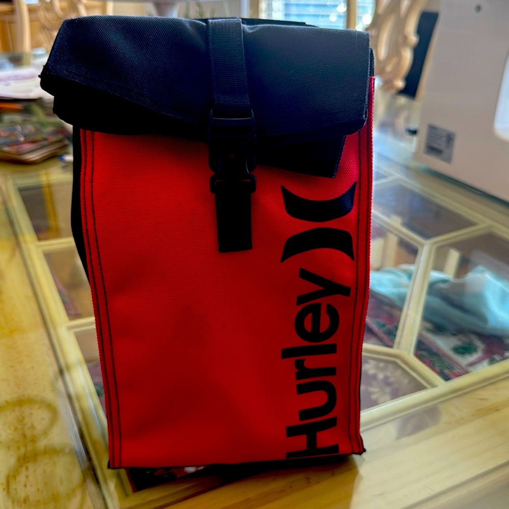 Hurley Red and Black Men's Bag